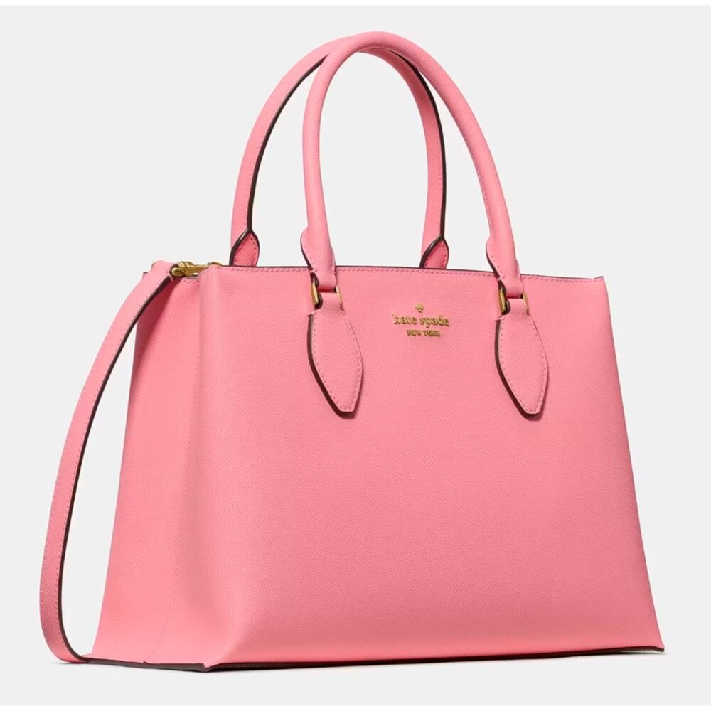 S Kate Spade Rae Pink Saffiano Satchel Bag KK310 NWT Crossbody Purse $399 Retail